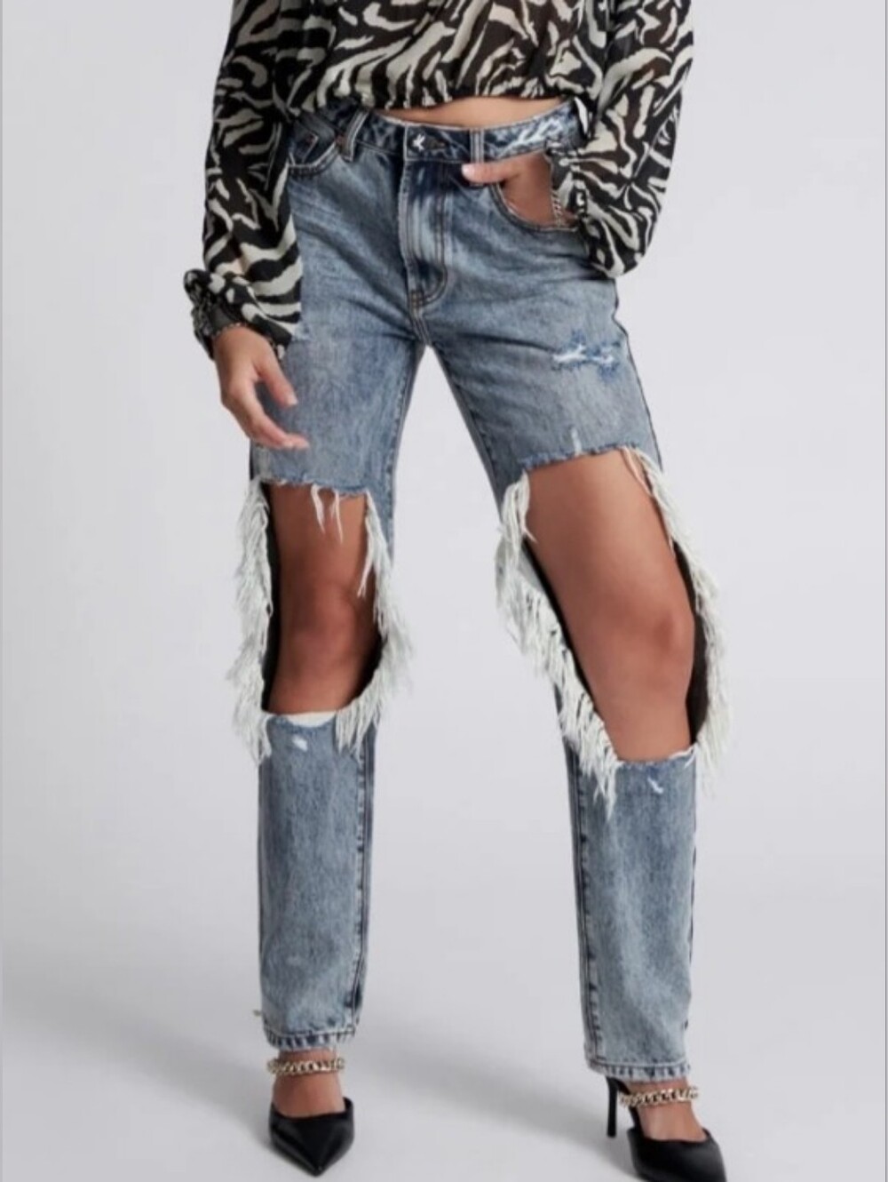 One Teaspoon Awesome Baggies Jeans/Blue Blossom